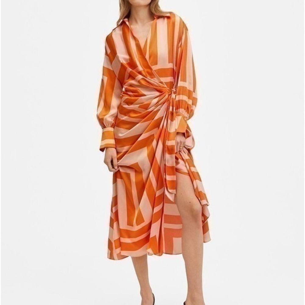 Orange stripes dress
